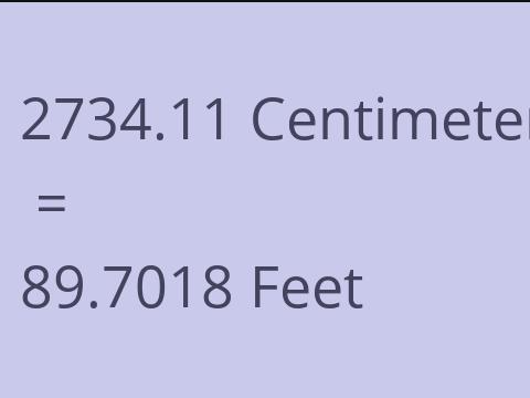 2734.11 CM TO FEET