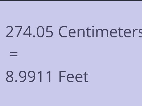 274.05 CM TO FEET