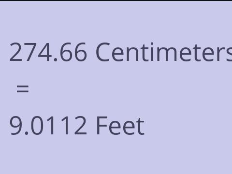 274.66 CM TO FEET