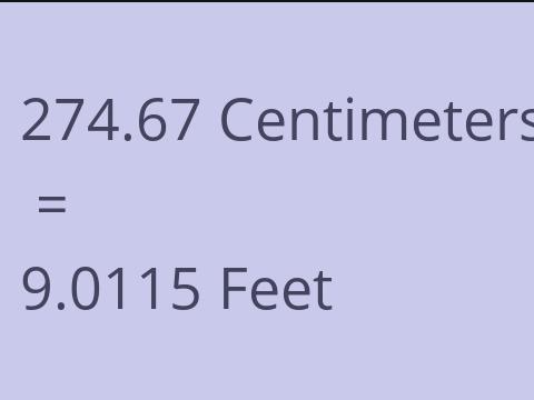 274.67 CM TO FEET