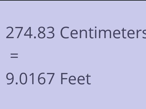 274.83 CM TO FEET