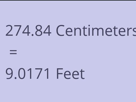 274.84 CM TO FEET