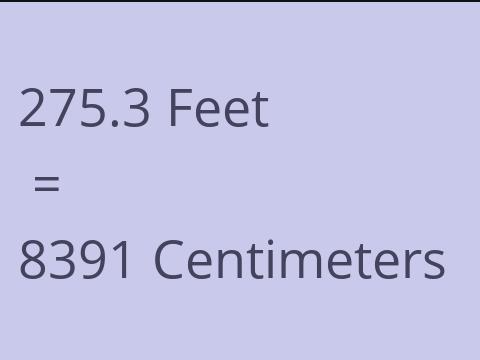 275.3 FEET TO CM