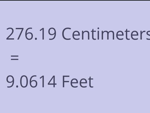 276.19 CM TO FEET