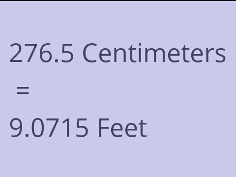 276.5 CM TO FEET