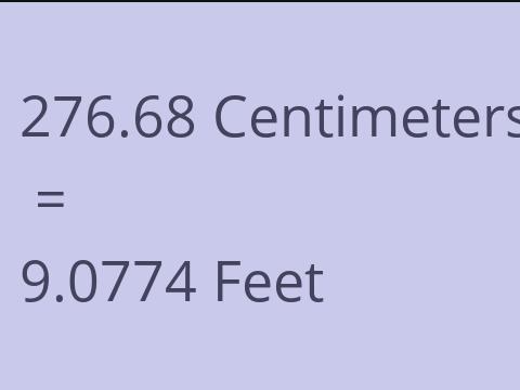 276.68 CM TO FEET