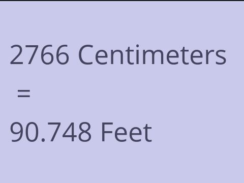 2766 CM TO FEET