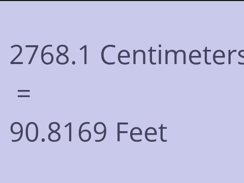 2768.1 CM TO FEET