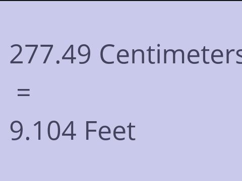 277.49 CM TO FEET