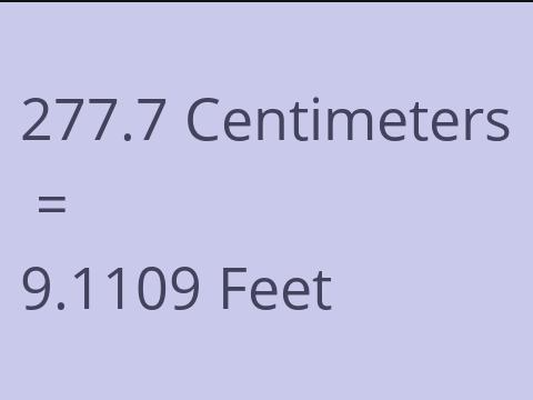 277.7 CM TO FEET