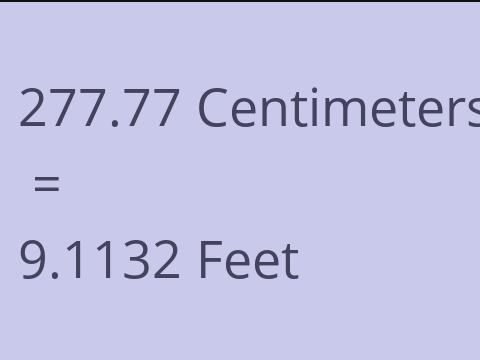 277.77 CM TO FEET