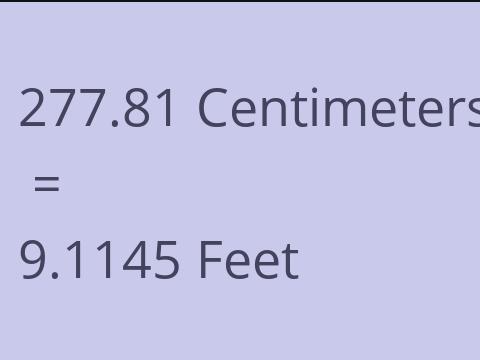 277.81 CM TO FEET