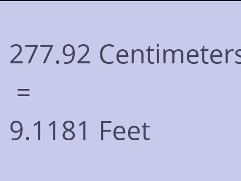 277.92 CM TO FEET