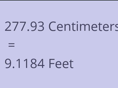 277.93 CM TO FEET