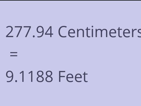 277.94 CM TO FEET