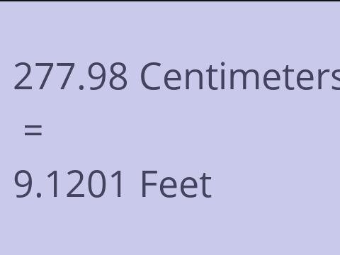 277.98 CM TO FEET