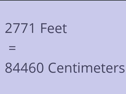 2771 FEET TO CM