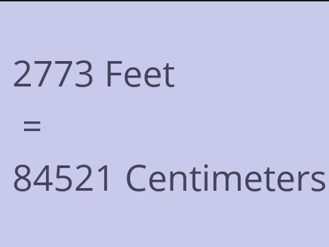 2773 FEET TO CM