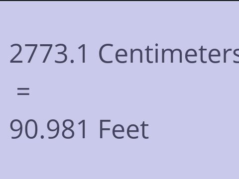 2773.1 CM TO FEET