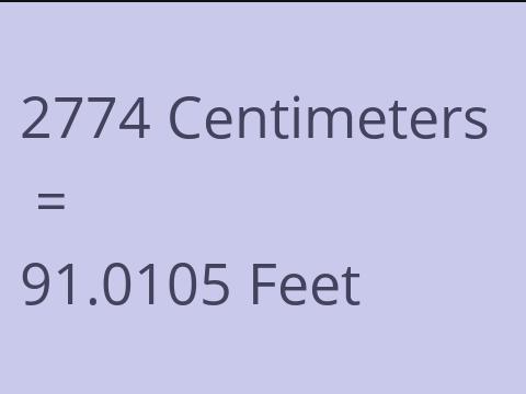 2774 CM TO FEET