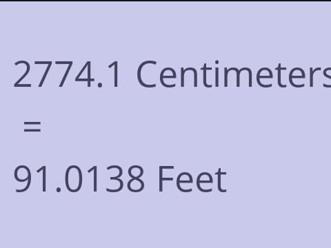 2774.1 CM TO FEET