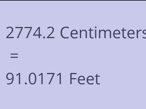 2774.2 CM TO FEET