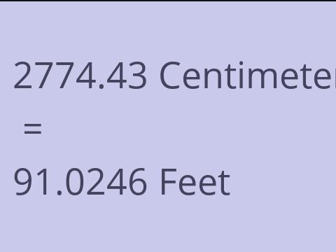 2774.43 CM TO FEET