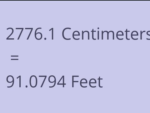 2776.1 CM TO FEET