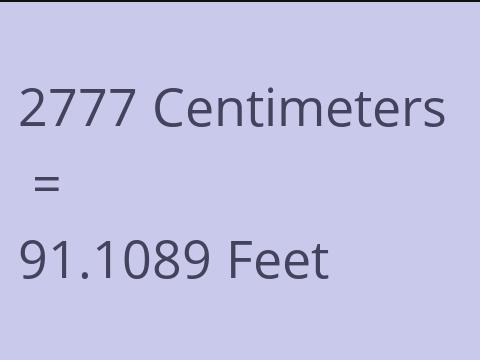 2777 CM TO FEET