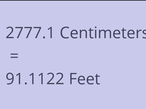 2777.1 CM TO FEET