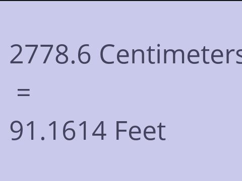 2778.6 CM TO FEET