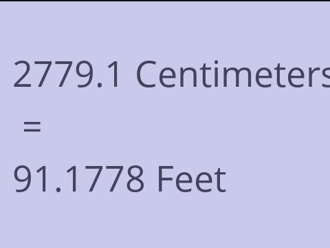 2779.1 CM TO FEET