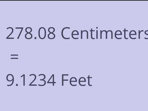 278.08 CM TO FEET