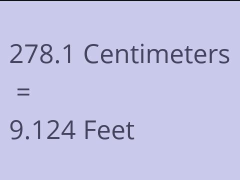 278.1 CM TO FEET