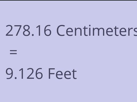 278.16 CM TO FEET