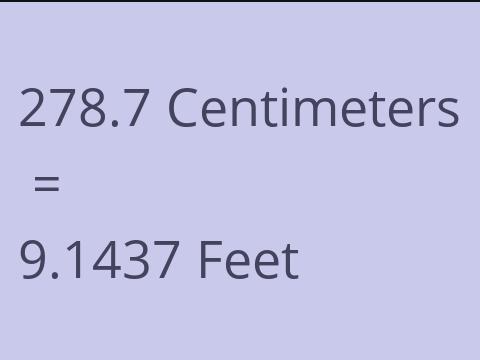 278.7 CM TO FEET