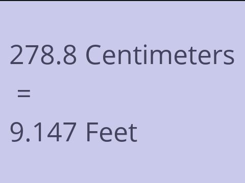 278.8 CM TO FEET