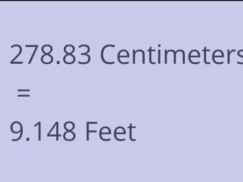 278.83 CM TO FEET