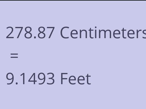 278.87 CM TO FEET