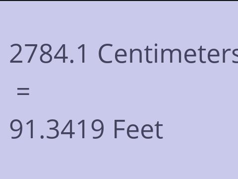 2784.1 CM TO FEET