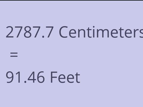 2787.7 CM TO FEET