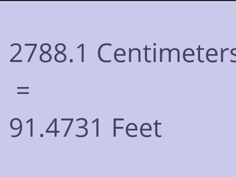 2788.1 CM TO FEET