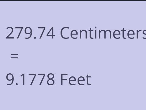 279.74 CM TO FEET