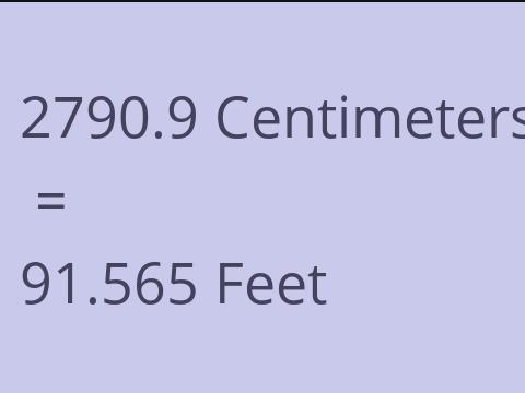 2790.9 CM TO FEET