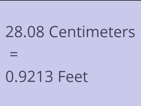 28.08 CM TO FEET