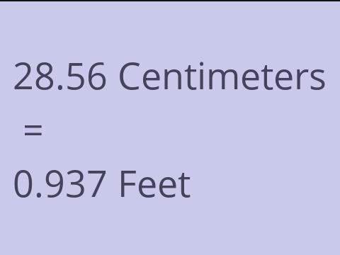 28.56 CM TO FEET