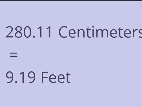 280.11 CM TO FEET