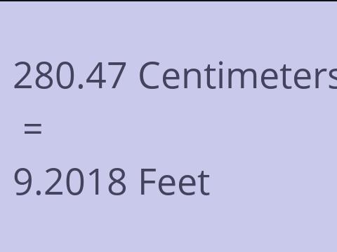 280.47 CM TO FEET