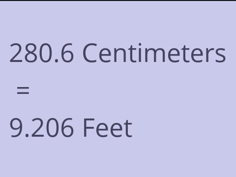 280.6 CM TO FEET