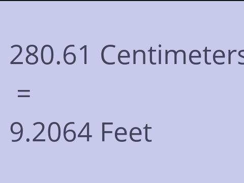 280.61 CM TO FEET